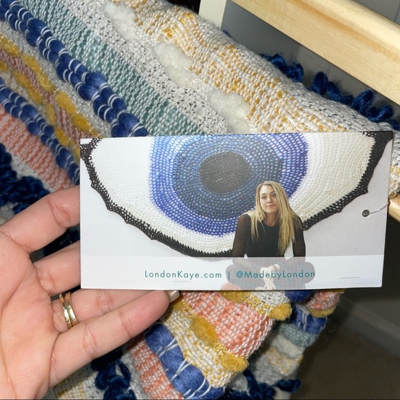 London kaye Bedding London Kaye Decorative Throw Multicolor Striped